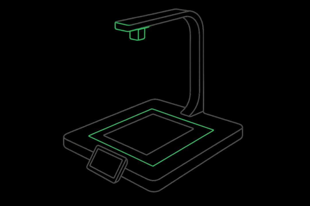 Line drawing of the Dodo document scanner
